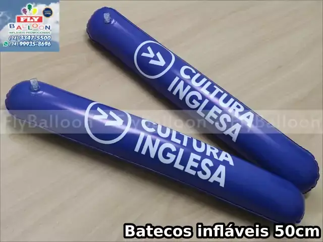 Bastões de torcida infláveis promocionais personalizados para Cultura Inglesa