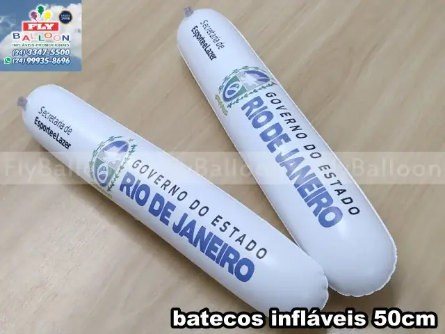 Bastões de torcida infláveis promocionais para o Governo do Estado do Rio de Janeiro