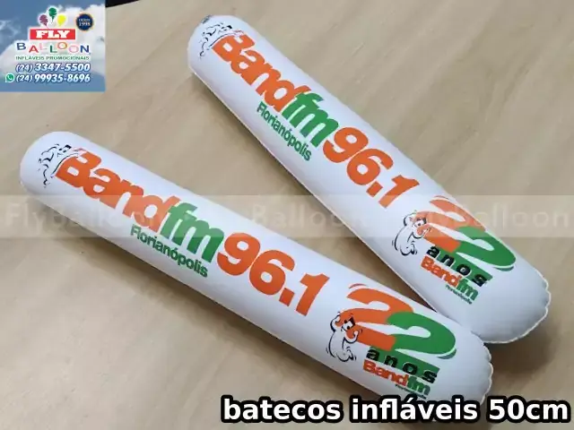 Bastões de torcida infláveis promocionais personalizados para Rádio Band FM 96
